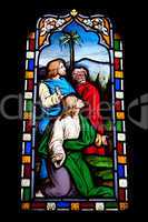 Religious stained glass window