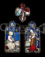 Religious stained glass window