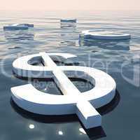 Dollar Floating And Currencies Going Away Showing Money Exchange