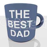 The Best Dad Mug Showing A Cool Father