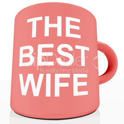 The Best Wife Mug Showing A Loving Partener