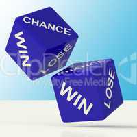 Chance Win Lose Dice Showing Luck