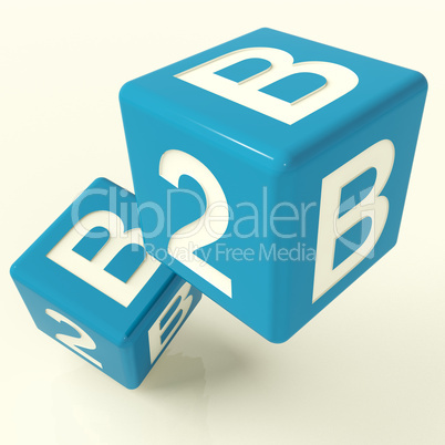 B2b Dice As A Sign Of Business And Commerce
