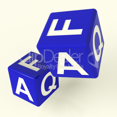 Faq Dice As Symbol For Information Or Answers