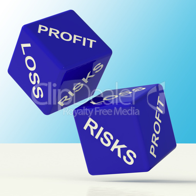 Profit Loss And Risks Dice Showing Market Risk