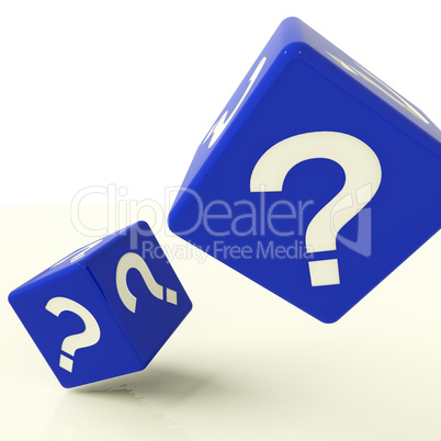 Question Mark Dice As Symbol For Questions And Answers