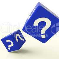 Question Mark Dice As Symbol For Questions And Answers