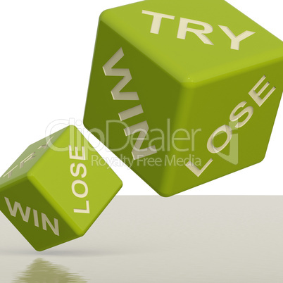 Try Win Lose Dice Showing Gambling And Chance