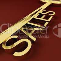 Sales Key Representing Business And Ecommerce