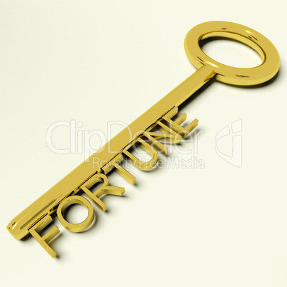 Fortune Key Representing Luck And Wealth