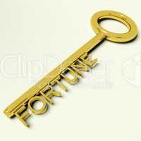 Fortune Key Representing Luck And Wealth