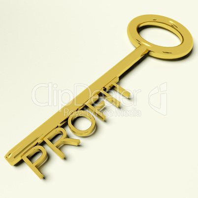 Profit Key Representing Market And Trade Success