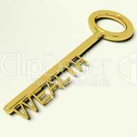Wealth Key Representing Riches And Prosperity