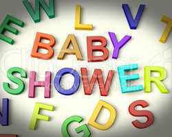 Baby Shower Written In Kids Letters