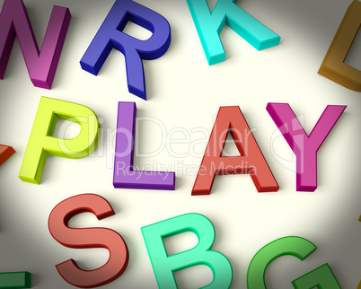 Play Written In Plastic Kids Letters