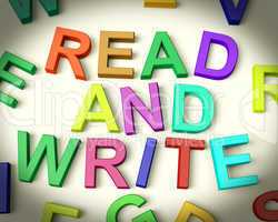 Read And Write Written In Kids Letters