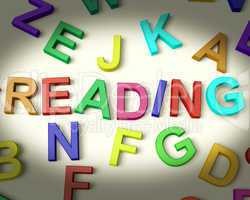Reading Written In Plastic Kids Letters