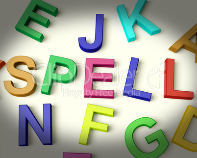 Spell Written In Plastic Kids Letters