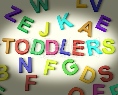 Toddlers Written In Plastic Kids Letters