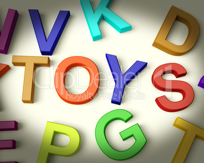 Toys Written In Plastic Kids Letters
