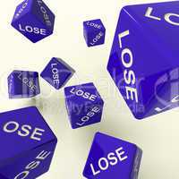 Lose Dice Representing Defeat And Loss