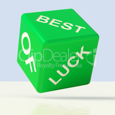 Best Of Luck Dice Representing Gambling And Fortune