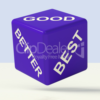 Good Better Best Dice Representing Ratings And Improvement