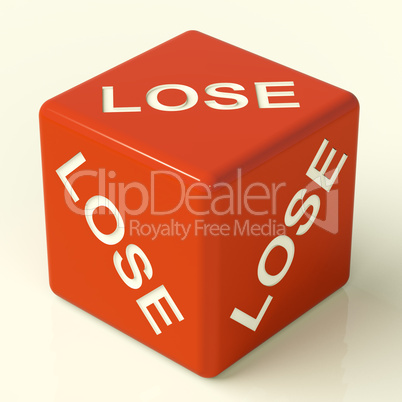 Lose Dice Representing Defeat And Failure