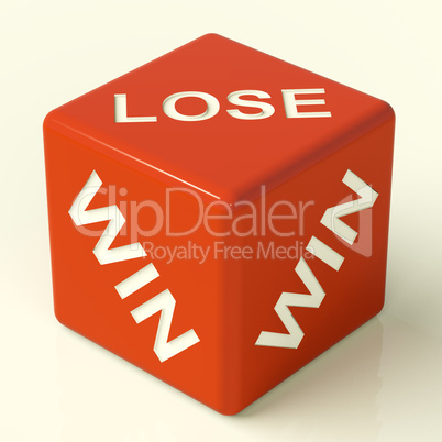 Lose Red Dice Represent Gambling And Losing