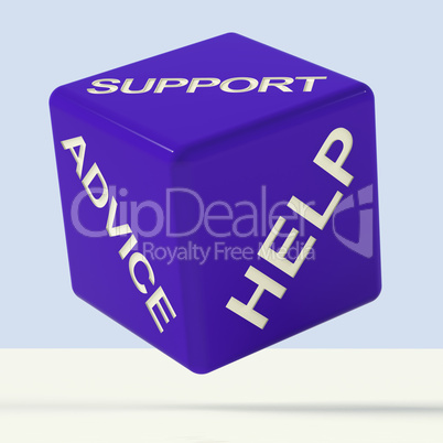 Support Advice Help Dice Representing Questions And Answers