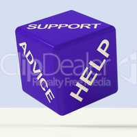 Support Advice Help Dice Representing Questions And Answers