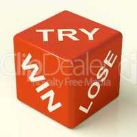 Try Win Lose Dice Showing Gambling And Luck
