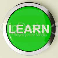 Learn Button Or Icon For Education Or Online Learning