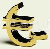 Broken Euro Representing Inflation Or Economic Failure
