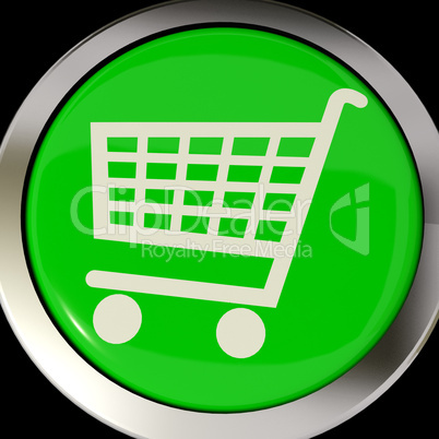 Shopping Cart Icon Or Button As Symbol For Checkout Or Online Sh
