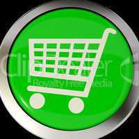 Shopping Cart Icon Or Button As Symbol For Checkout Or Online Sh