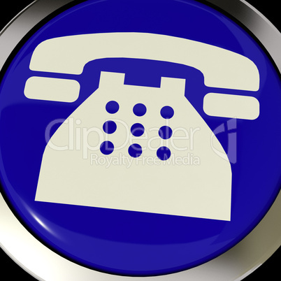 Telephone Icon Or Button As Symbol For Calling Or Phone Call