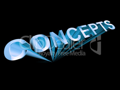 Concepts Text In Blue And 3d As Symbol For Design And Creativity