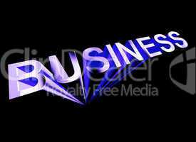 Business Text In Blue And 3d As Symbol For Trade And Commerce