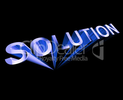 Solution Text In Blue And 3d As Symbol For Ideas And Strategy
