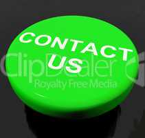 Contact Us Button As Symbol For Calling Or Emailing