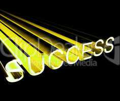 Success Text In Yellow And 3d As Symbol For Goals And Winning
