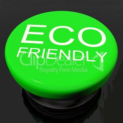 Eco Friendly Button As Symbol For  Recycling Or Nature