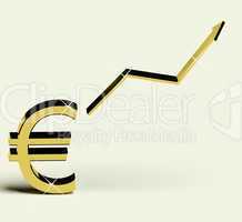 Euro Sign And Up Arrow As Symbol For Earnings Or Profit
