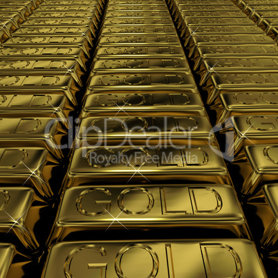 Gold Bars As Symbol For Wealth Or Investment
