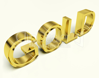 Gold Letters As Symbol For Wealth Or Riches