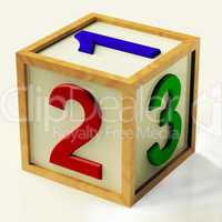 Kids Number Block As Symbol For Numeracy Or Counting