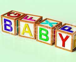 Kids Blocks Spelling Baby As Symbol for Babies And Childhood