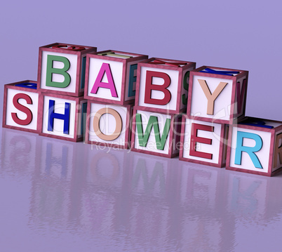 Kids Blocks Spelling Baby Shower As Symbol for Babies And Newbor