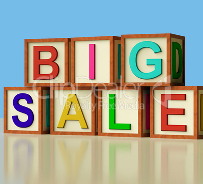 Blocks Spelling Big Sale As Symbol for Discounts And Promotions